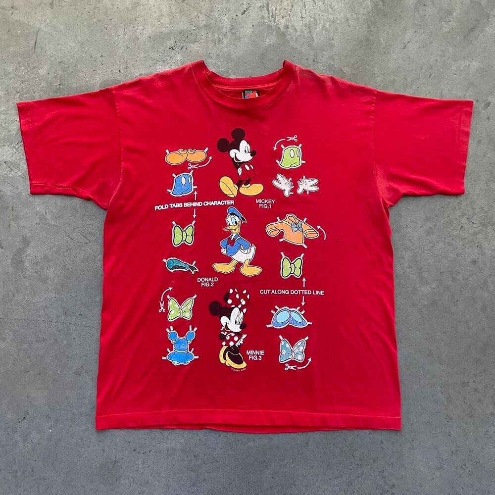 Vintage 90s Disney Mickey Mouse Red T-shirt